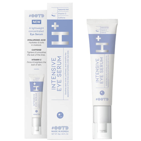 Korean Eye Serum for Under Eye, Hydrating, Anti-Aging, Firming, Dark Circle Treatment with Hyaluronic Acid, Vitamin C,