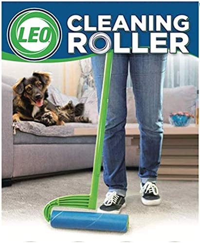 Leo MegaClean 10-Inch Wide Lint Roller Refills, 6 Rolls, 300 Ultra-Wide Sheets for Household Cleaning