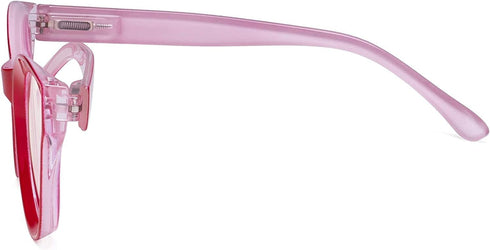 Eyekepper Large Cateye Design Reading Glasses - Oversized Readers for Women (Red)