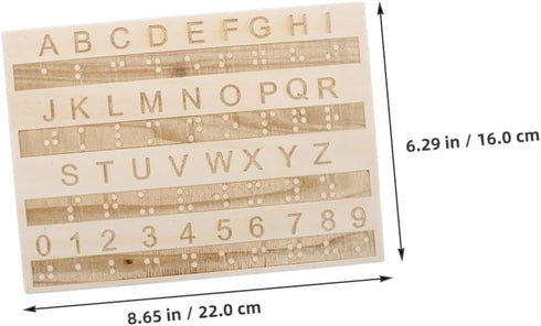 KOMBIUDA Braille Alphabet Learning Board - Portable Educational Tool