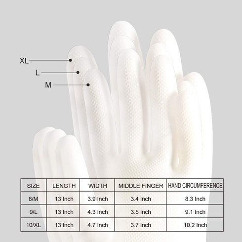 BOOMJOY Heavy Duty Nitrile Cleaning Gloves, Reusable XL Dishwashing Gloves for Kitchen, Bathroom, Gardening, 3 Pairs,