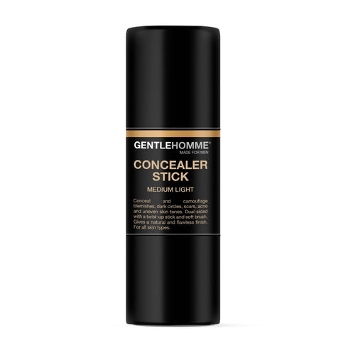 Men's Concealer Stick with Brush - Dark Circles Eraser, Medium Light