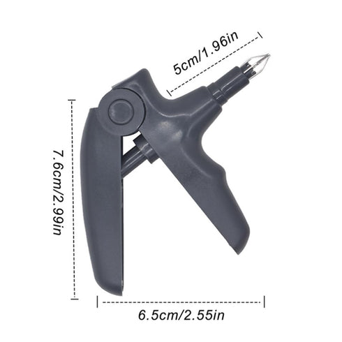 Dental Ligature Tie Gun for Orthodontic Ligature Ring Placement, Dispenser Tool for Braces Rubber Band (Grey)