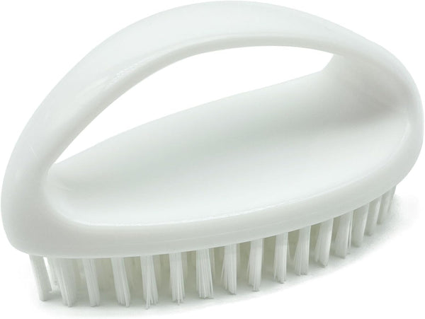 Heavy Duty Scrub Brush for Cleaning, Multi-Purpose Small Size with Stiff Nylon Bristles, White