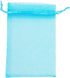 ATCG 25pcs Large Drawstring Organza Bags, 12x16 Inches Aqua Blue Pouches for Decoration Festival Wedding Party Favors