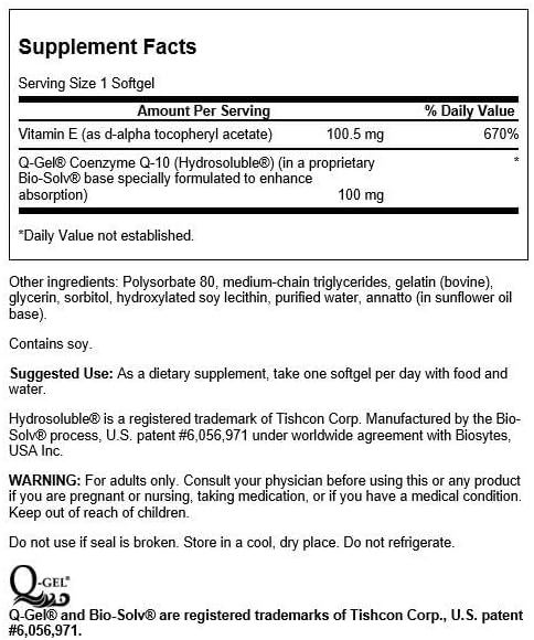 Swanson Q-Gel Mega 100, 100 Milligrams, 60 Sgels