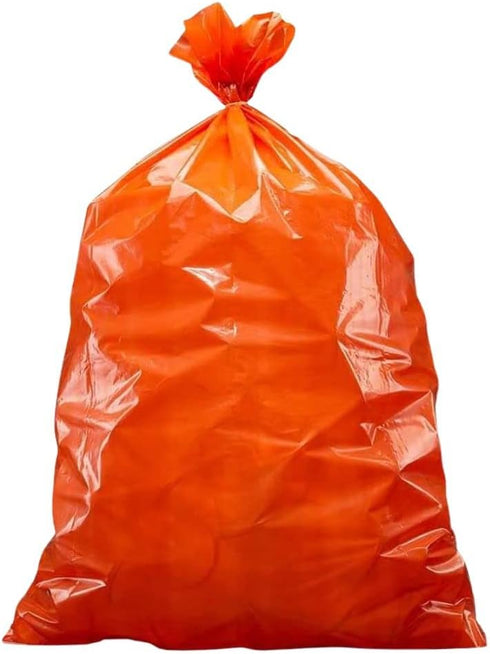 Plasticplace 55-60 gallon Trash Bags ¦ 1.2 Mil ¦ Orange Heavy Duty Garbage Can Liners ¦ 38” x 58” (50 Count) by Plasticplace