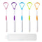 5 Pieces Colorful Plastic Tongue Scraper Cleaner Kit for Adults & Kids, Fresh Breath Accessory
