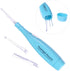 Rancoo Lighted Earwax Removal Tool (Blue) - Tonsil Stone Removal, 3 Tips, 1 Cleaning Tool, Stainless Steel Kit