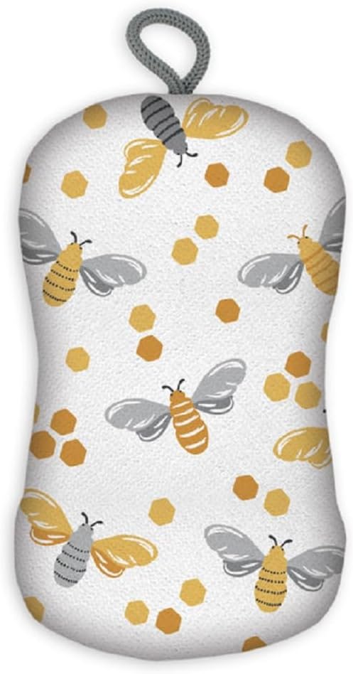 Bee Yellow Scrub Sponge, 3" x 6.5"