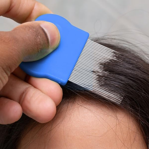 EZY DOSE Kids Lice Comb, Effective for Head Lice, Eggs and Nit Removal, Blue, BPA Free