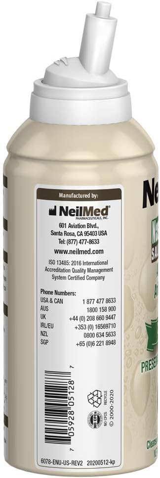 NeilMed Nasamist Saline Spray with Xylitol, 4.5 Ounce (Pack of 1)