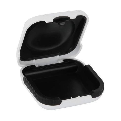Hard Small Hearing Aid Case, Splashproof with Cushioned Interior for 2 Hearing Aids, ITE, RIC, CIC