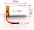 3.7V Li Lipo Lithium Polymer Ion Battery Pack, 1100mAH with 2 Pin JST Connector (102540)