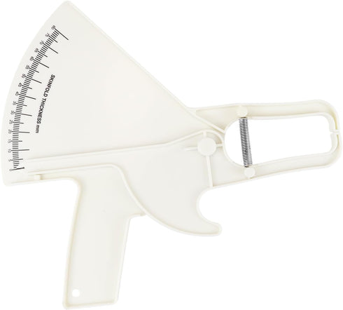 Body Fat Calipers, Professional Dual Spring Calipers & Body Fat Tape Measure Tool for Fitness Measurement (White)