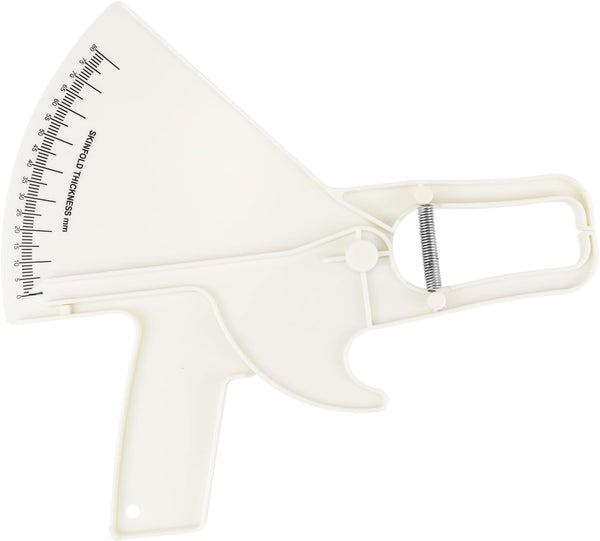 Body Fat Calipers, Professional Dual Spring Calipers & Body Fat Tape Measure Tool for Fitness Measurement (White)