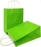 AZOWA Medium Gift Bags Light Green Kraft Paper Bags with Handles, 12 CT (7.5 x 3.9 x 9.8 in)