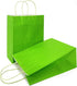 AZOWA Medium Gift Bags Light Green Kraft Paper Bags with Handles, 12 CT (7.5 x 3.9 x 9.8 in)