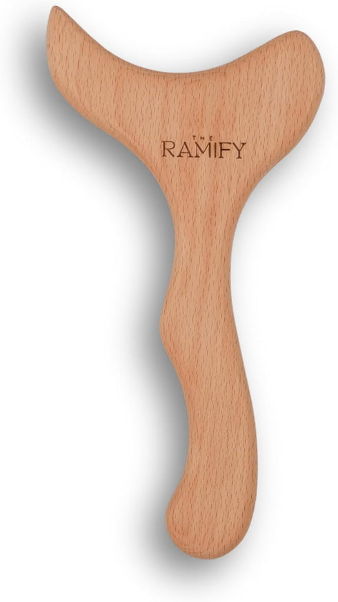 theramify Natural Wood Classic Massage Board, Ergonomic Gua Sha Tool for Body Massage,