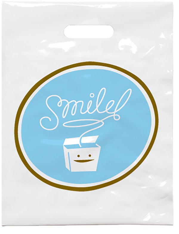 Practicon Smile Floss Dental Giveaway Bags, 100 Pack, 7-3/4" x 9"