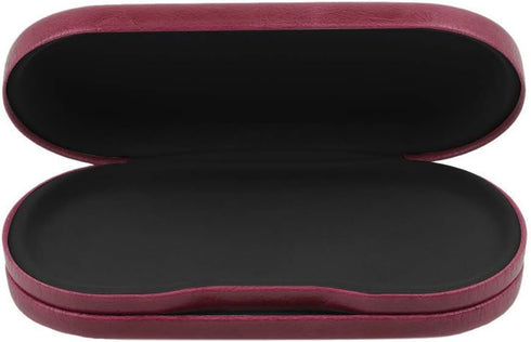 SteelFever 2 in 1 Double Sided Portable Glasses Case, Travel Contact Lens Case, Red
