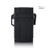 Waterproof Cigarette Case with Lighter, Full Pack 20 Regular Holder Electric Lighter USB Rechargeable, Windproof Flameless for Outdoor Adventures (Square Black)