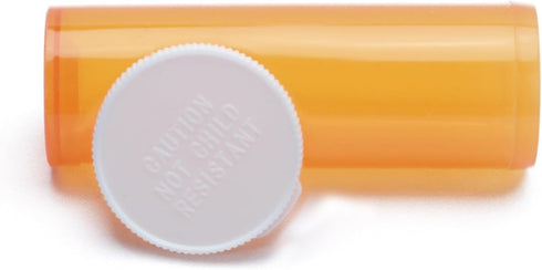 Empty Plastic Pill Bottles with Easy Open Caps, Prescription Medication Vials, Clear Containers, 12pcs (60 Dram)