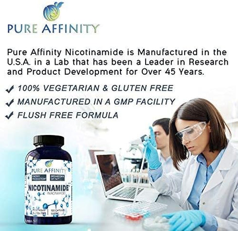 200 Count B3 Nicotinamide 500 mg, Flush-Free Niacin for Energy Booster, Cell Regenerator, Anti-Aging (200 Ct)