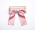 Set of 8 Big Satin Solid Ribbon French Barrette - Large Soft Silky Hair Bow Clip for Women