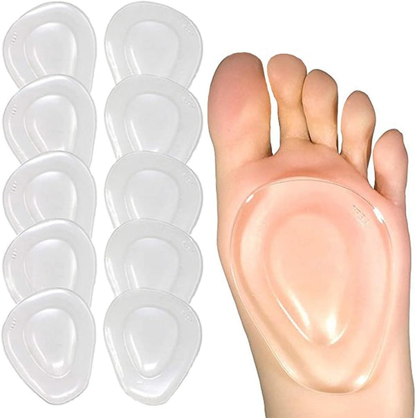 Ball of Foot Cushions, 10 Pack Metatarsal Pads for Pain Relief, Insoles for Women & Men