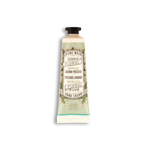 Panier des Sens Hand Cream for Dry Cracked Hands, Jasmine Mini Lotion, 1 floz, Made in France, 96% Natural