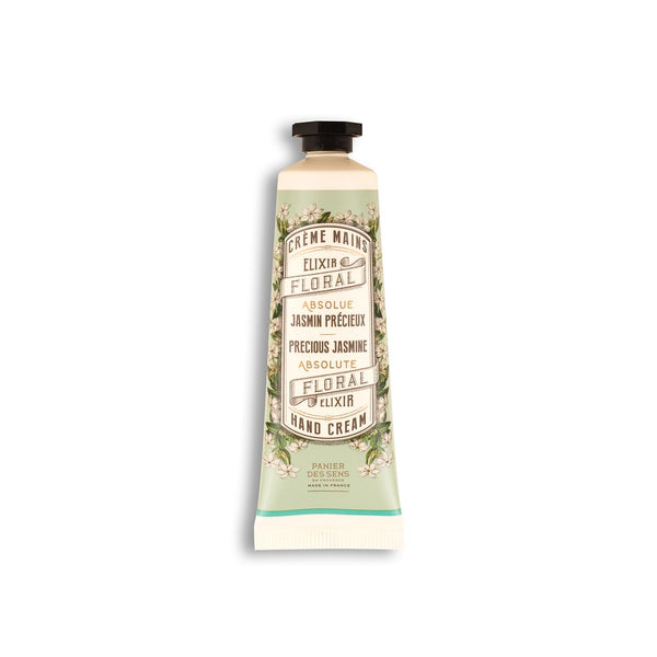 Panier des Sens Hand Cream for Dry Cracked Hands, Jasmine Mini Lotion, 1 floz, Made in France, 96% Natural