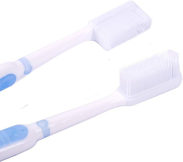COOL & FRESH Silicone Bristles Toothbrush - 2 Pack Effective Manual Toothbrush