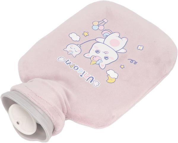 500ML Hot Water Bottle - Hot Water Bag for Pain Relief, Menstrual Cramps, Soft Cover, Hot Cold Compress