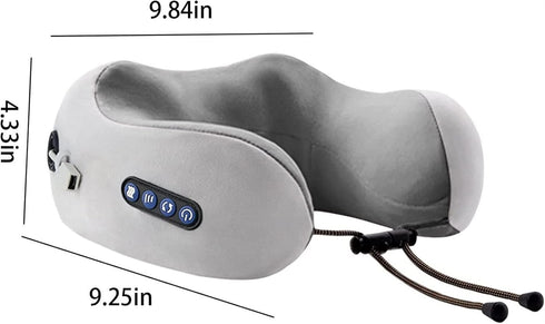 LIPPSY Neck Massager Travel Pillows U-Shaped Memory Foam Neck Pillows & Electric Massager for Muscle, Shoulder