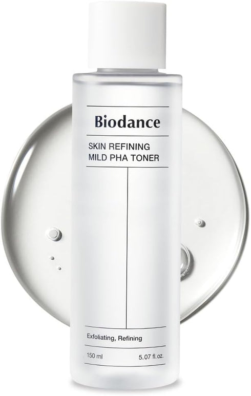 Biodance Skin Refining Mild PHA Toner - 5.07 Fl Oz Gentle Exfoliating Toner for Sensitive Skin