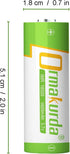 18500 Rechargeable Battery, IMR 18500 1600mAh 3.7V Li-ion with Button Top for Flashlight, Solar Garden Light