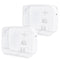 TSA Approved Clear Travel Toiletry Bag with Zippers, Quart Size Cosmetic Pouch for Men and Women (2pcs White)