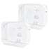 TSA Approved Clear Travel Toiletry Bag with Zippers, Quart Size Cosmetic Pouch for Men and Women (2pcs White)
