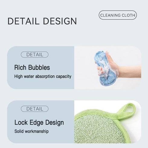 WANWLI 6-Pack) Dish Sponge Kitchen Sponges,Scrub Sponges,Double Sided Cleaning,Non Scratch,Ultra fine Fiber