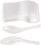 Juvale 200 Pack Disposable Chinese Soup Spoons, Clear Plastic Utensils for Ramen, Pho