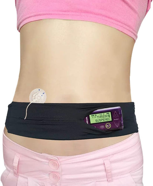 Kids Diabetic Belt - T1D Children Insulin Pump Holder, Adjustable Waist Band for EpiPens, Medical Devices for Girls and