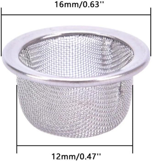 24pcs 0.5 Inch Premium Diameter Stainless Steel Pipe Screens with Storage Box