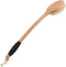OWIIZI Round Head Back Scrub Brush for Body Shower, Wooden Long Handle, Skin Exfoliator Scrubber for Wet or Dry Use