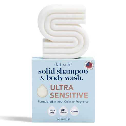 Kitsch 2-in-1 Shampoo Bar & Body Wash Bar | Sensitive Scalp & Skin | Vegan Soap Bar, 3.2oz