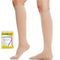 Beister Closed Toe Knee High Calf Compression Socks, 20-30 mmHg Support for Varicose Veins, Beige, X-Large