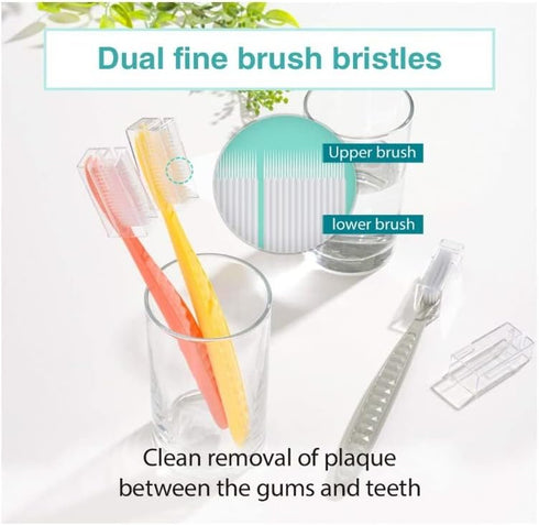 Samjung 10 Pack Wangta Soft Toothbrush, (Pastel White) Best Manual Toothbrush for Maximum, Efficient Cleaning