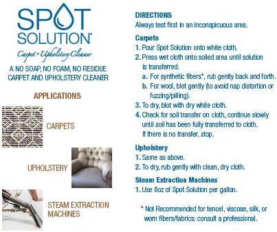 Carpet & Upholstery Spot Cleaner – Odor Free Stain Remover for Pet & People Stains – 32 Oz Ideal Indoor Cleaning