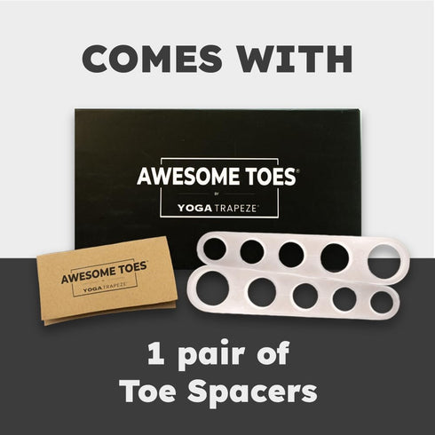 Natural Toe Spacers & Separators for Hammertoe, Food Grade Silicone Toe Stretchers for Pain Relief in Walking and Yoga