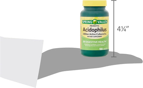 Lual's 45 Diabetes Decoded Bundle with Spring Valley Probiotic Acidophilus, 100 Capsules for Digestive Health